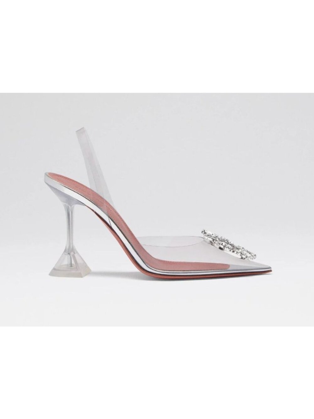 AMINA MUADDI Begum Glass Sling 95 Transparent PVC Slingback Heel Sandals 39